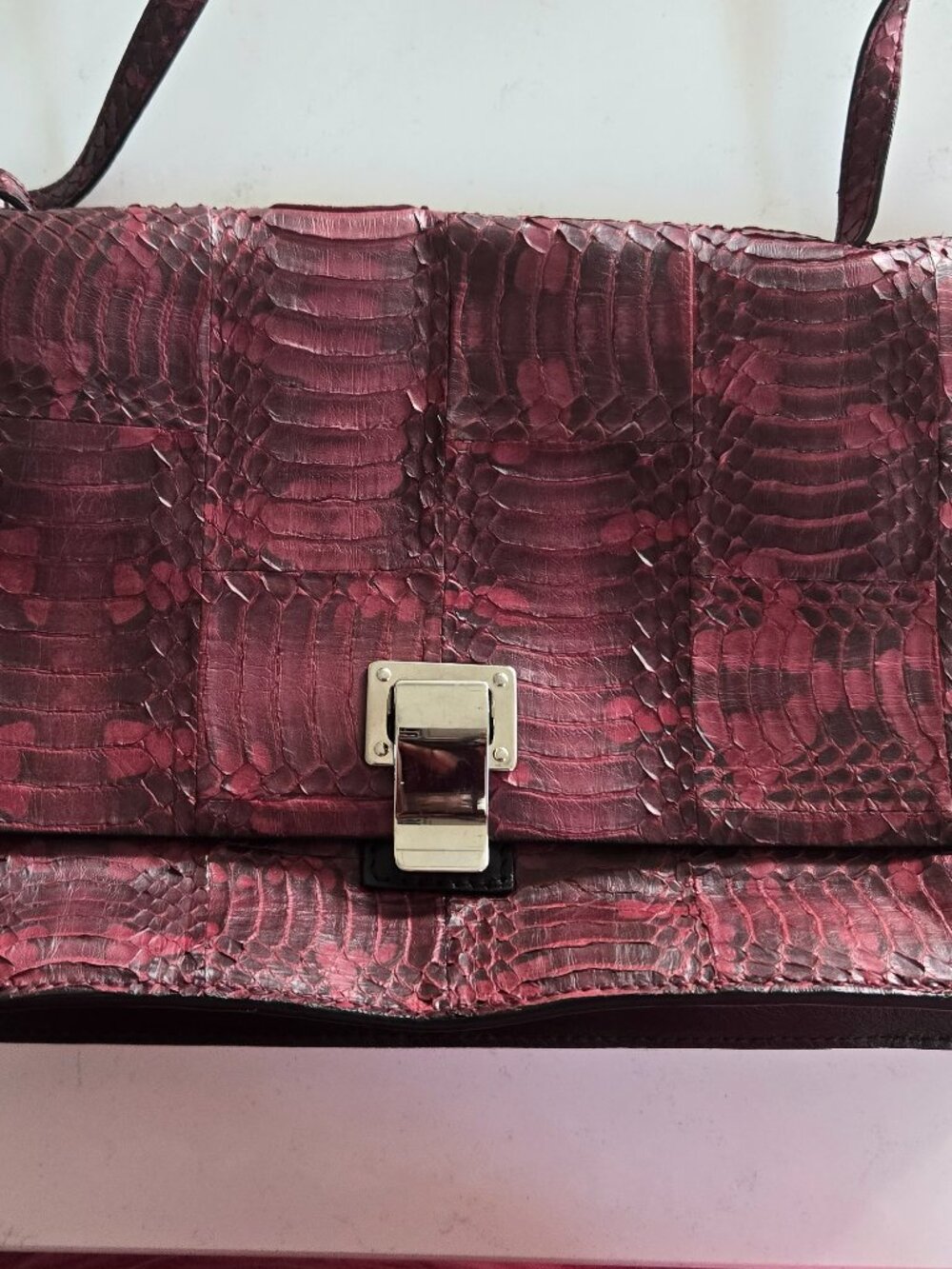 Limited Edition Python Proenza Schouler Convertible Clutch Shoulder Bag